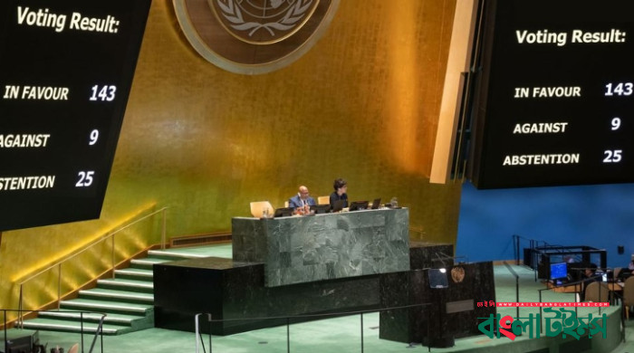 স্বাধীন ফিলিস্তিন গঠনে বাংলাদেশসহ ১৪৩ দেশের ভোট