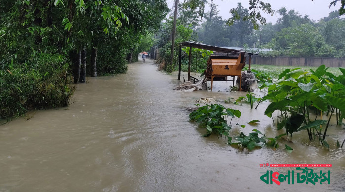 সিলেটে গ্রামের পর গ্রাম প্লাবিত, চার উপজেলায় যোগাযোগ বিচ্ছিন্ন