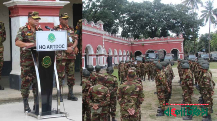 গৌরীপুর আর্মি ক্যাম্প পরিদর্শনে সেনাপ্রধান