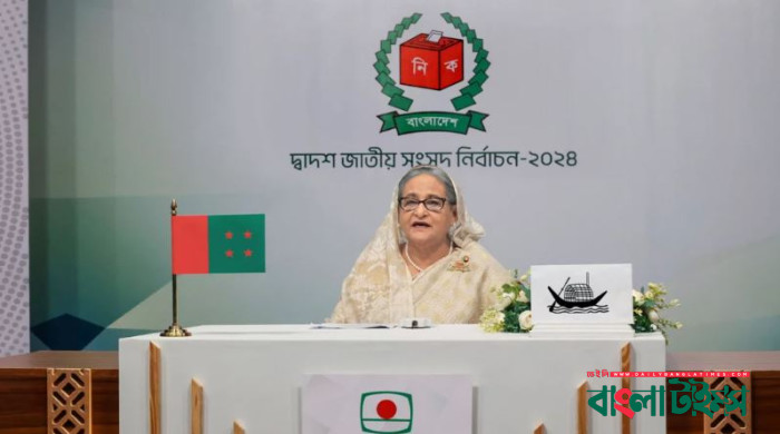 জাতির উদ্দেশে ভাষণে নৌকায় ভোট চাইলেন প্রধানমন্ত্রী