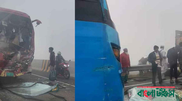 ঢাকা-মাওয়া এক্সপ্রেসওয়েতে একাধিক যানবাহনে সংঘর্ষে নিহত ১, আহত ৫