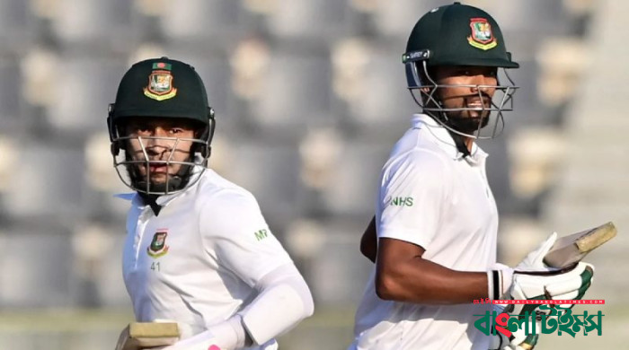 শান্তর সেঞ্চুরিতে তৃতীয় দিন বাংলাদেশের