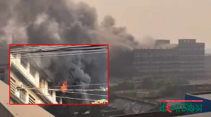 হাজারীবাগ বাজারে ট্যানারি গোডাউনে ভয়াবহ আগুন