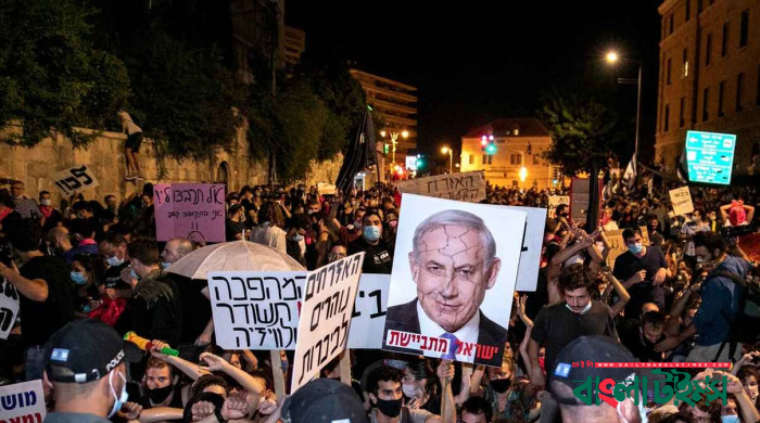 নেতানিয়াহুর বিরুদ্ধে বিক্ষোভে ফেটে পড়েছেন ইসরায়েলিরা
