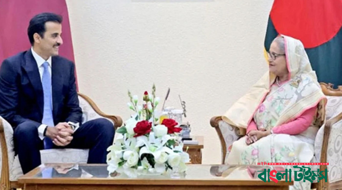প্রধানমন্ত্রীর সঙ্গে বৈঠকে কাতারের আমির