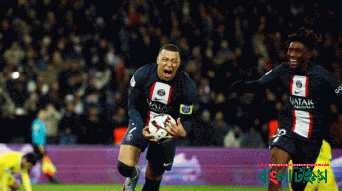 এমবাপ্পের রেকর্ড গোলে পিএসজির জয়