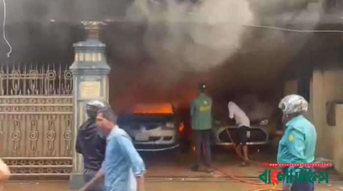 বাড়ির সামনে গৃহকর্মীর মরদেহ, ৩টি গাড়িতে আগুন বিক্ষুব্ধ এলাকাবাসীর